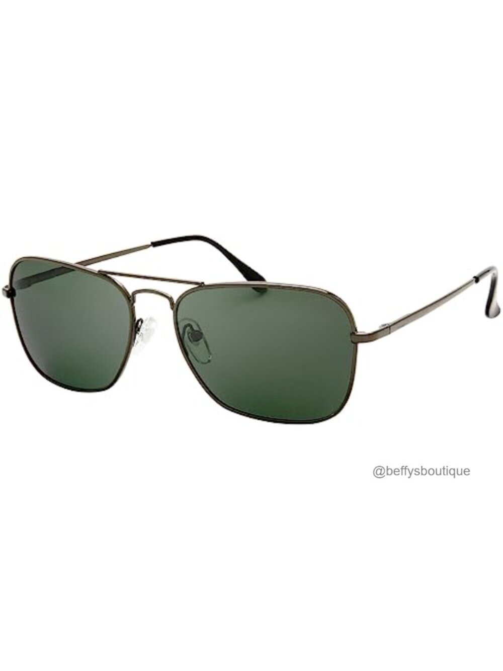 Retro Metal Frame Polarized Rectangular Sunglasses UV400 Full Frame